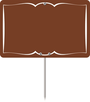 10 st bordskyltar w / bort, brun - fler format